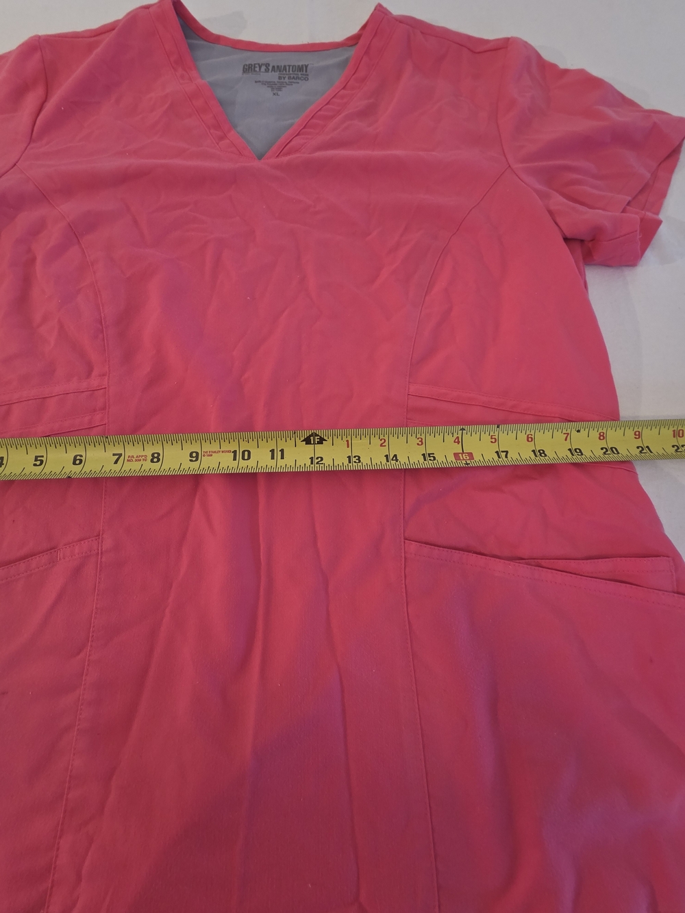 Srub Top -Grey's Anatomy Women's Pink V-Neck. Small Spot, See Picture. - Picture 5 of 7